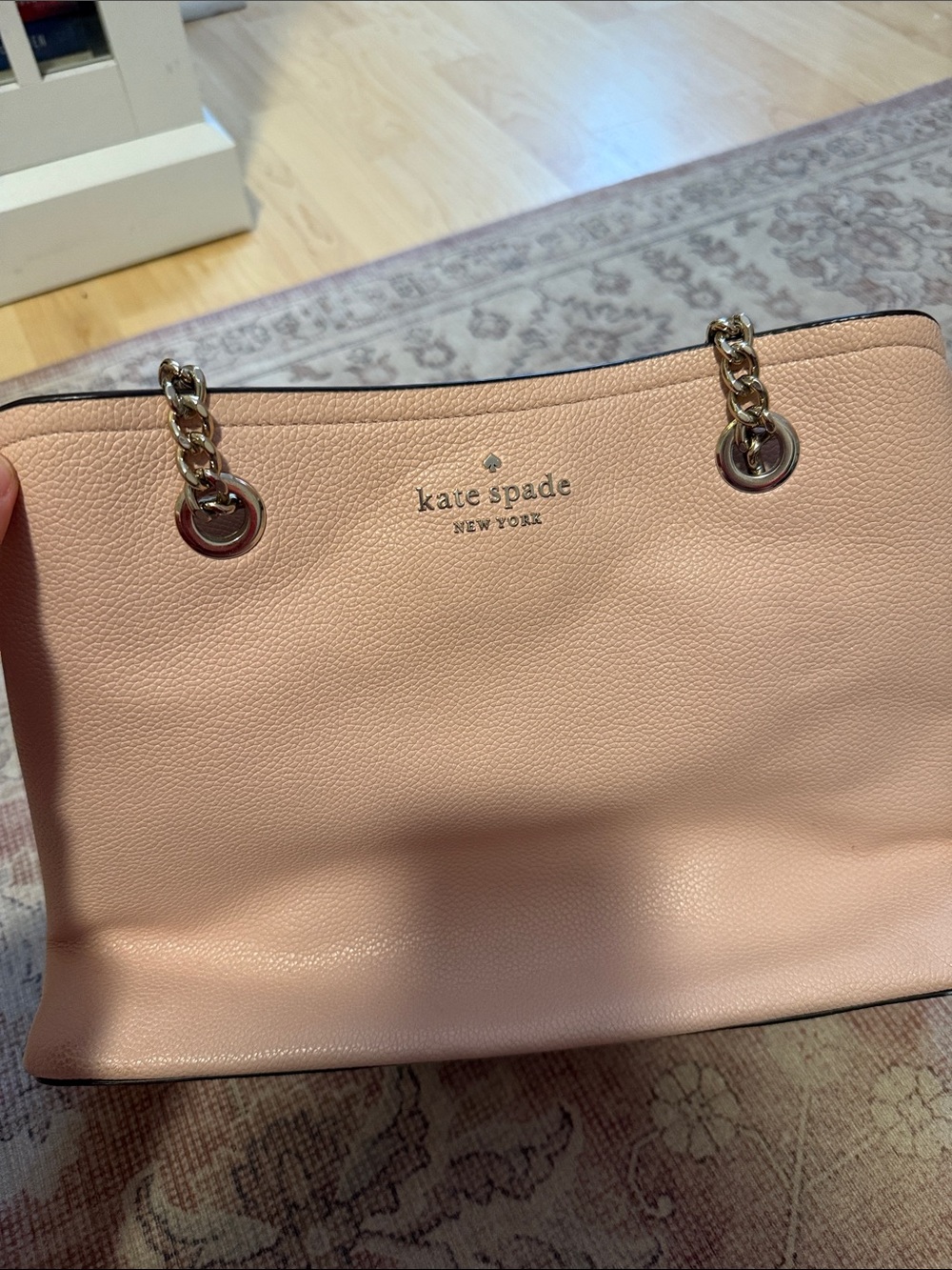 kate spade Blush Pink Pebbled Leather Chain-Handle Shoulder Bag